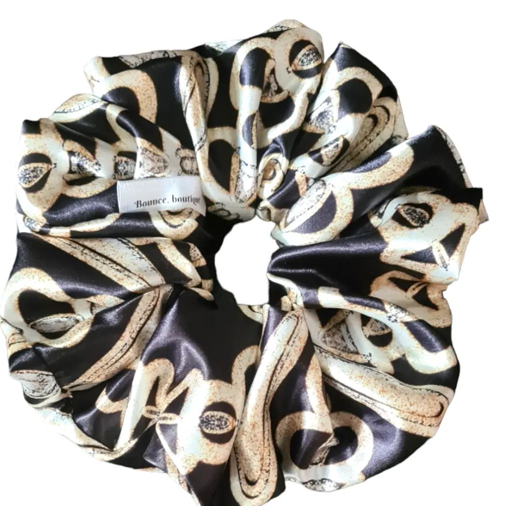 Printed Satin Scrunchies
