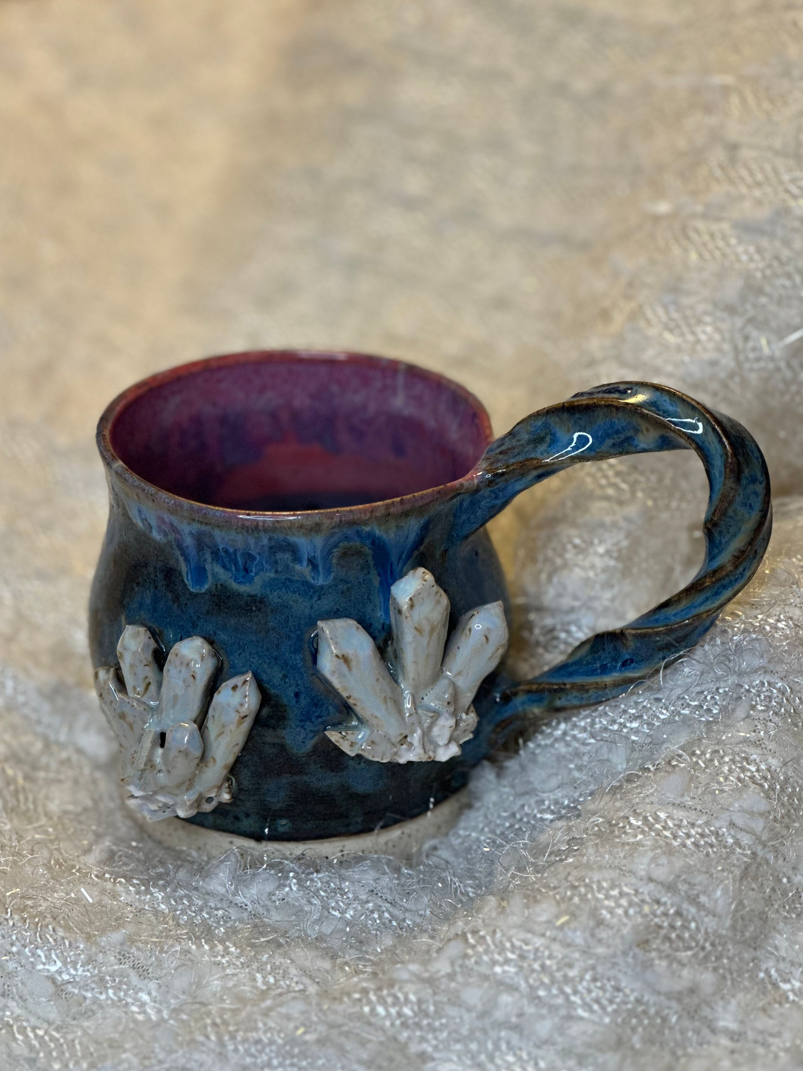 Crystal Twisted Handle Mug
