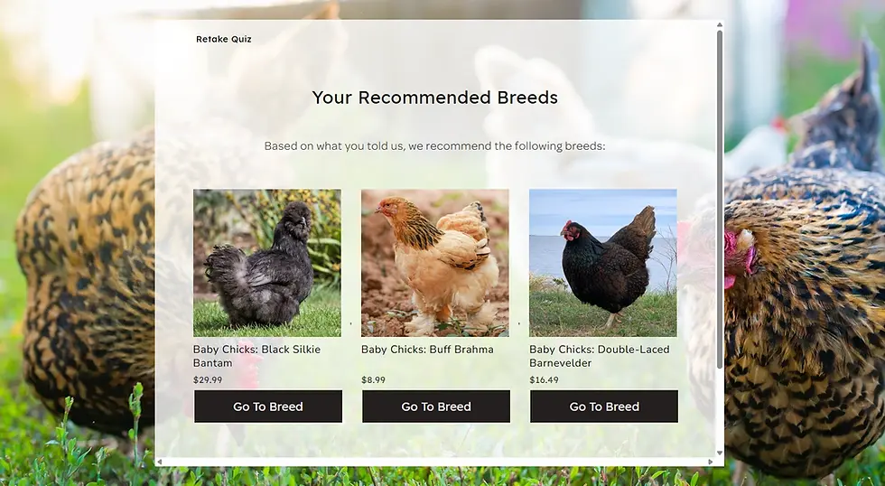 My Pet Chicken's breed selector