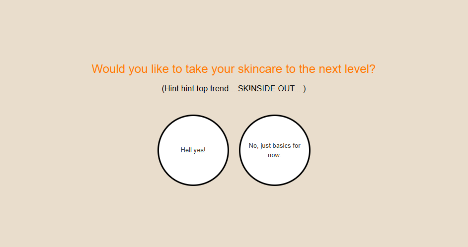 SKOON skincare quiz