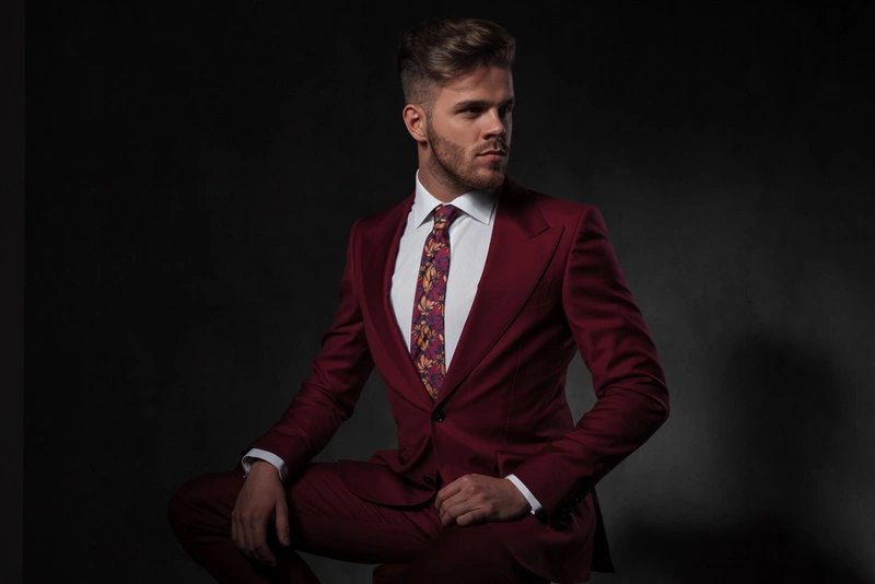 burgundy suit colot combinations