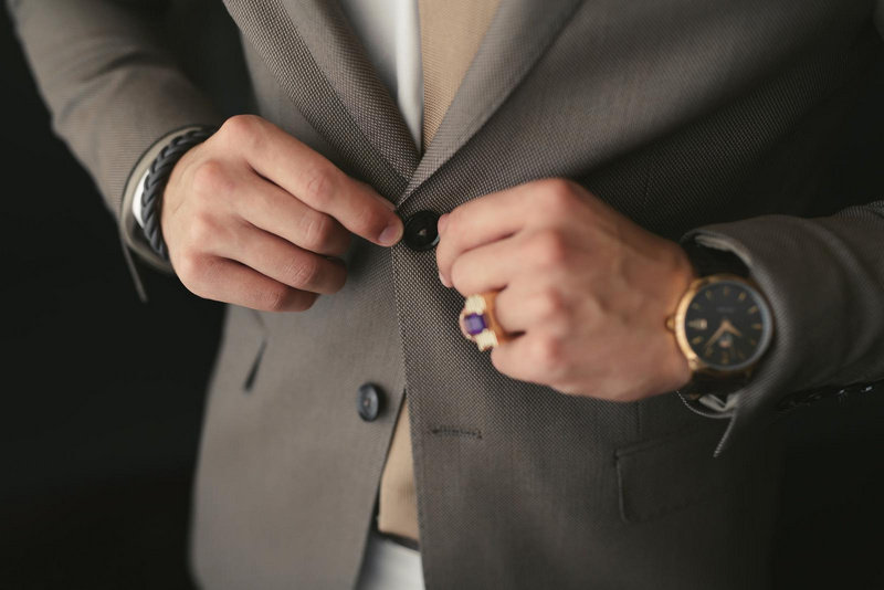 Contrasting Color Hooded Casual Suit Set-Up