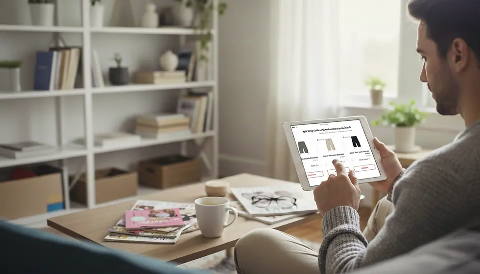 a man is taking a quiz using a laptop