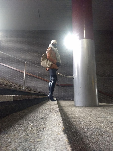 Out & about in thigh high boots