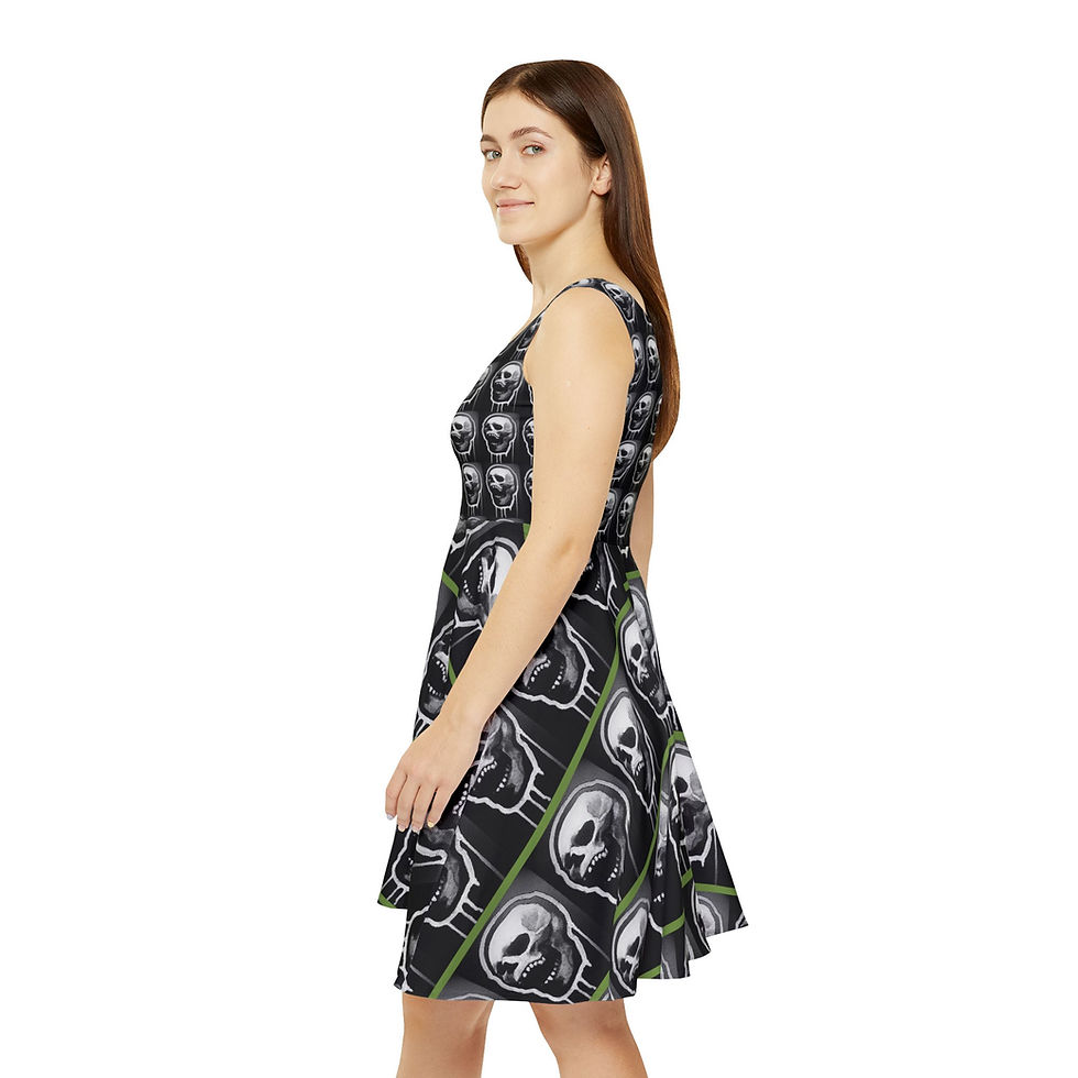 Thumbnail: Women's Skater Dress (AOP) "Skulls"