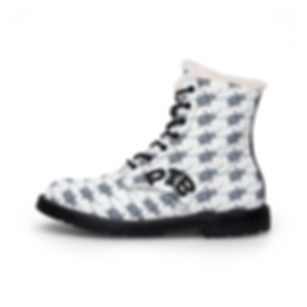 Women's Fur and Leather Boots Logo from 80's Legendary Punk Band Punk  Is Back