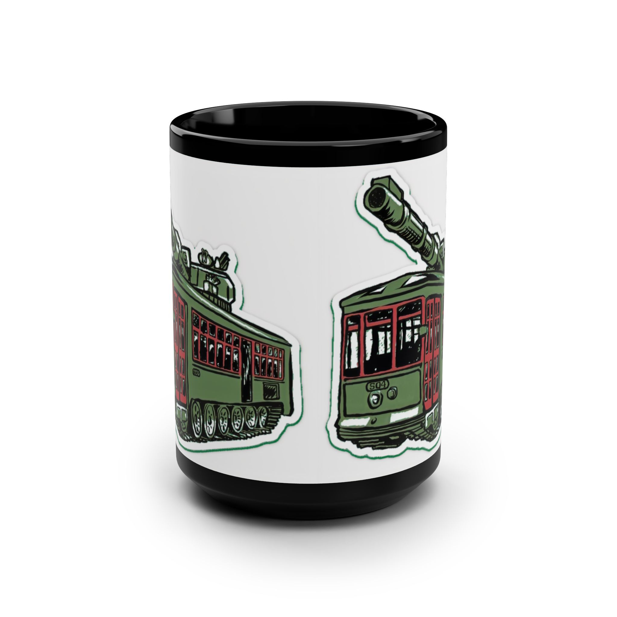 Black Mug, 15oz "Streetcar Tank"