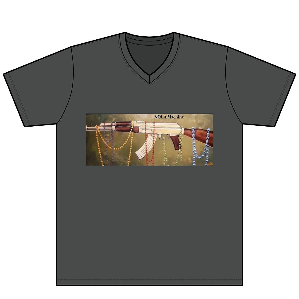 Thumbnail: Perfect Tri V-Neck Tee (AK with Beads/Rose)