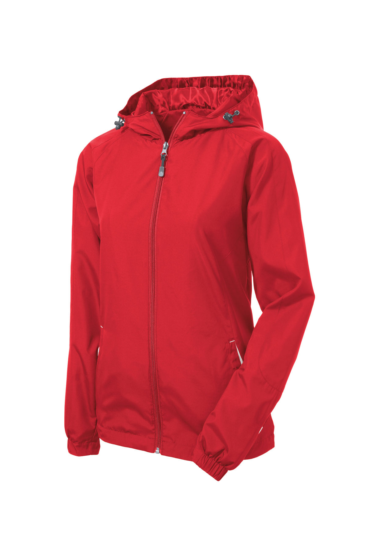 Sport-Tek Ladies Colorblock Hooded Raglan Wind Jacket LST76