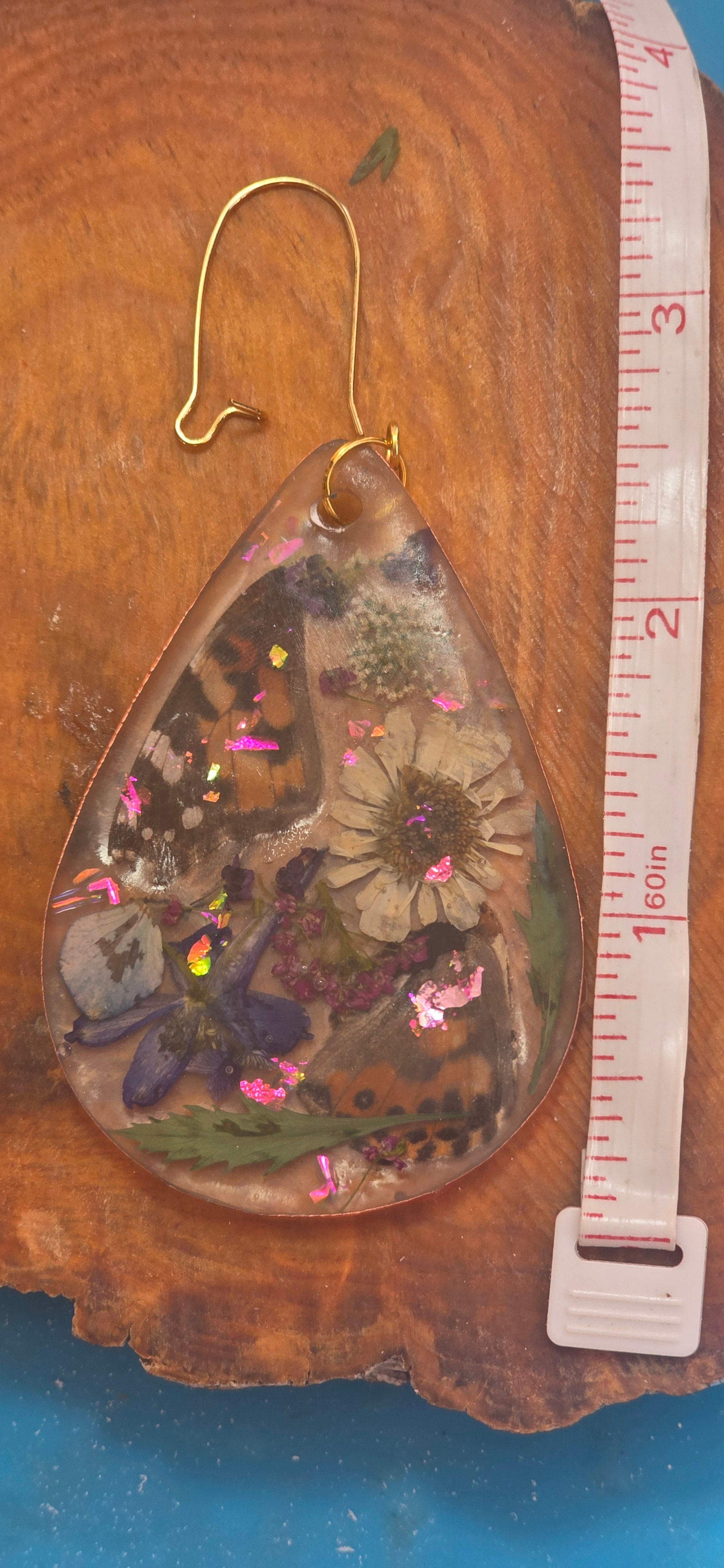 Butterfly wing in a mini garden