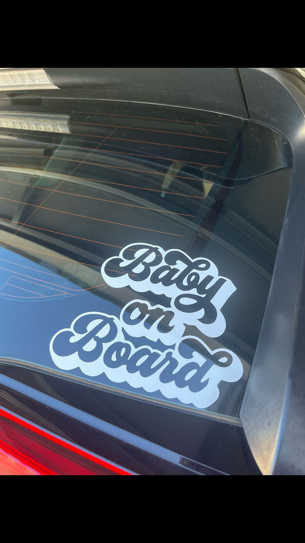 "Baby On Board" Permanent Vinyl Car Decal