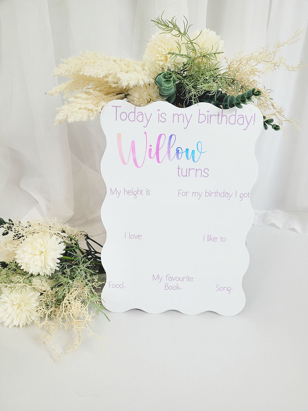 A4 Birthday Photo Prop Board