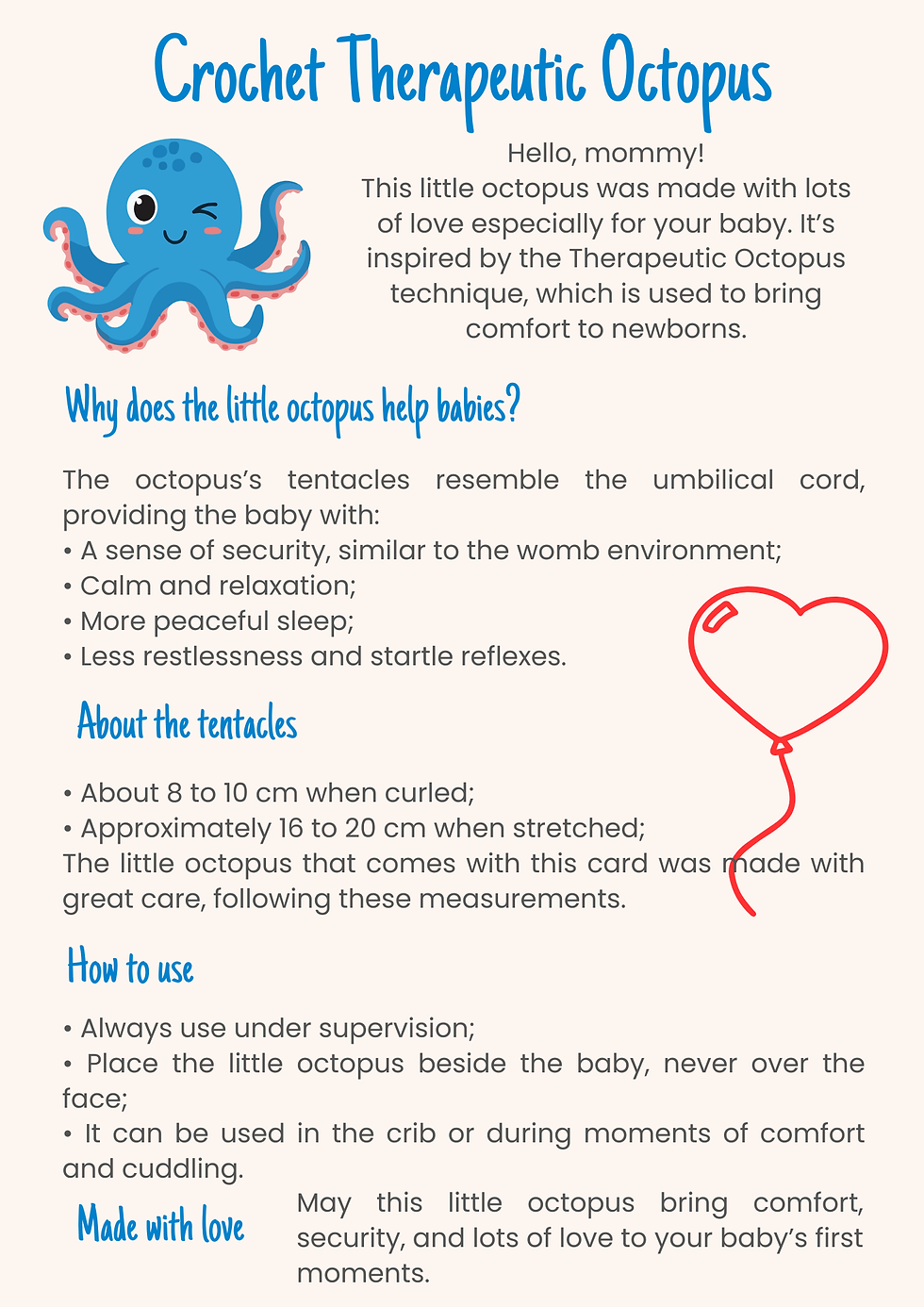 Miniatura: Therapeutic Octopus Crochet Pattern English