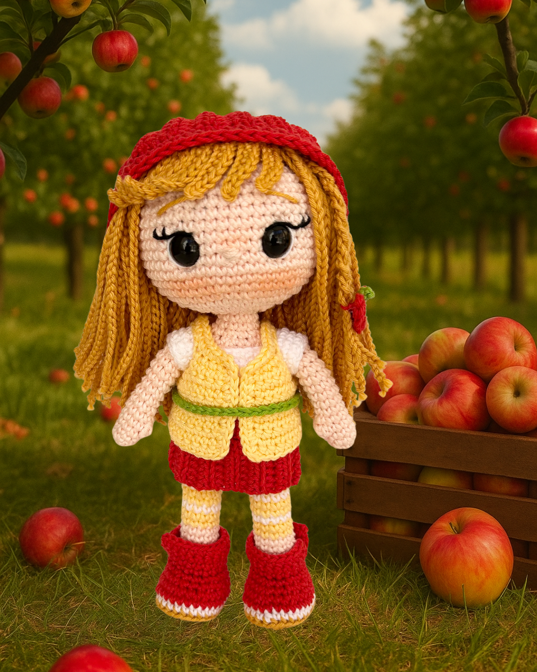 Little Apple Doll Crochet Pattern English