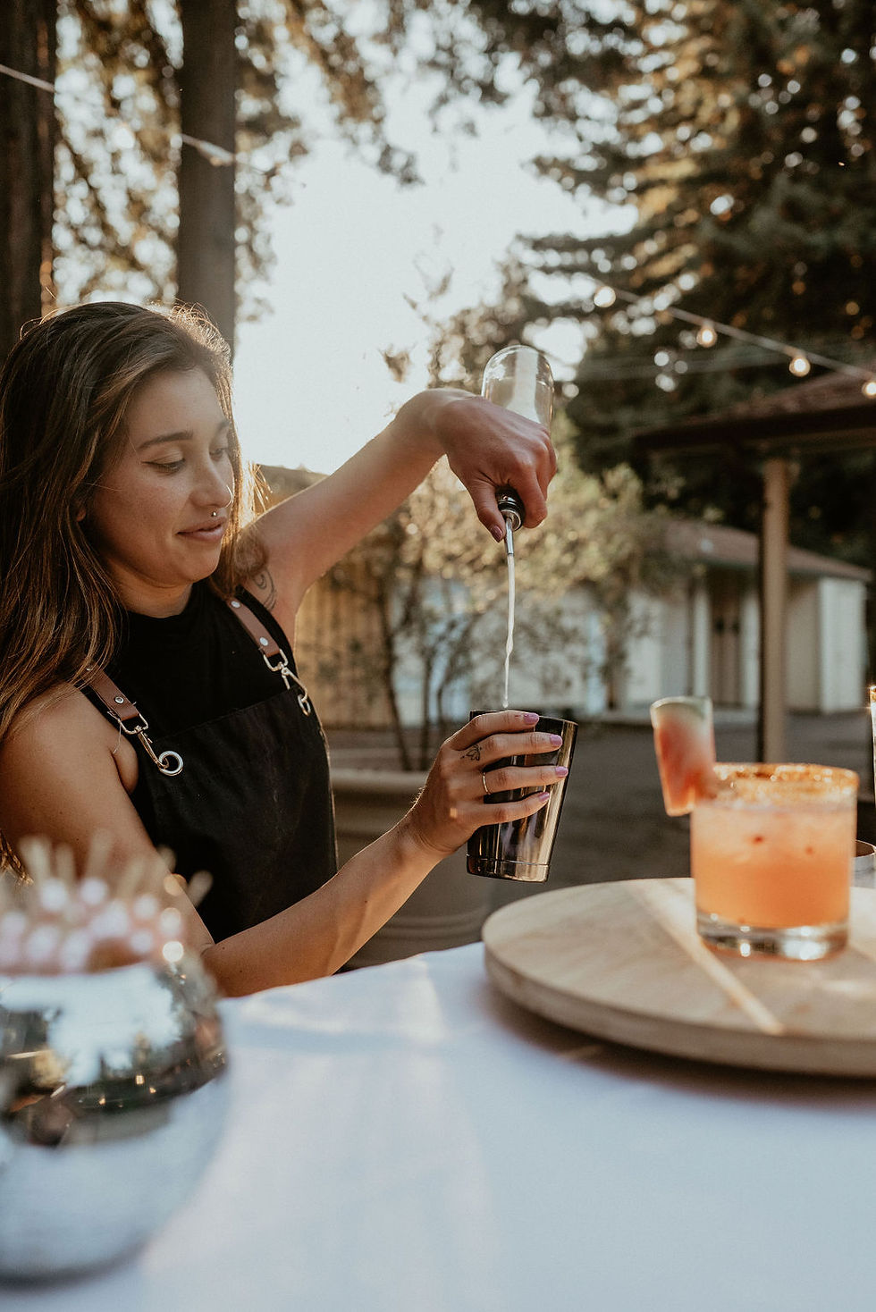 Metiza Bartending at Pema Osel Ling