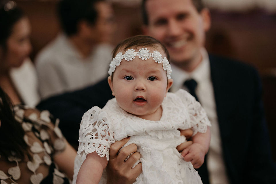baby girl at her baptism