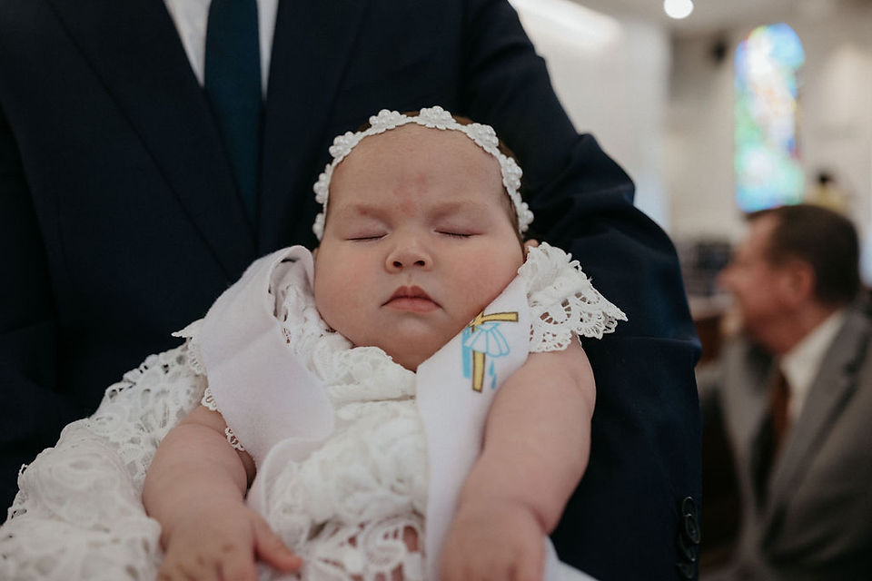 baby at baptism photoshoot