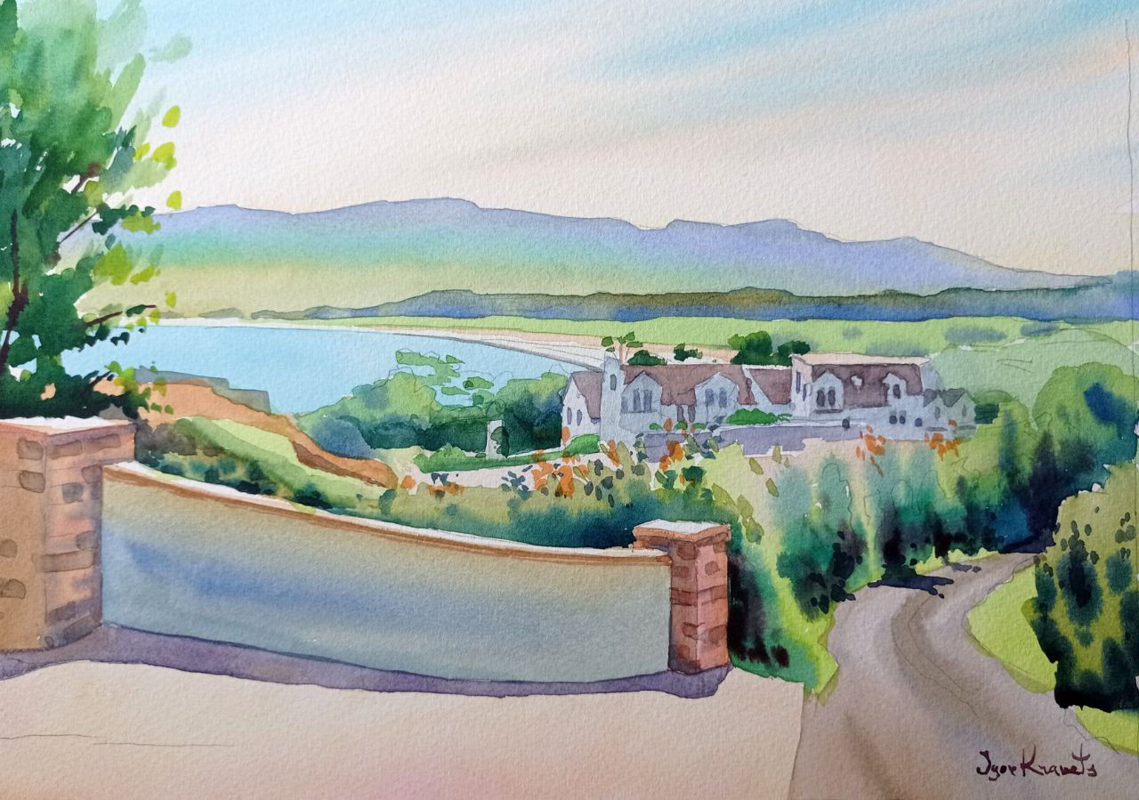 A4, Portsalon, Art, Watercolour painting of co. Donegal, Ireland