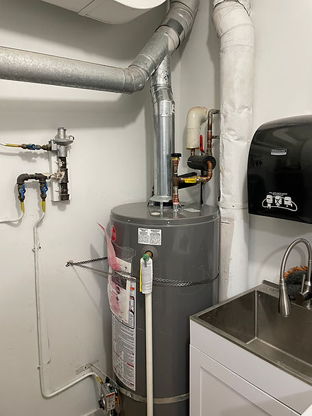 hot water tank install