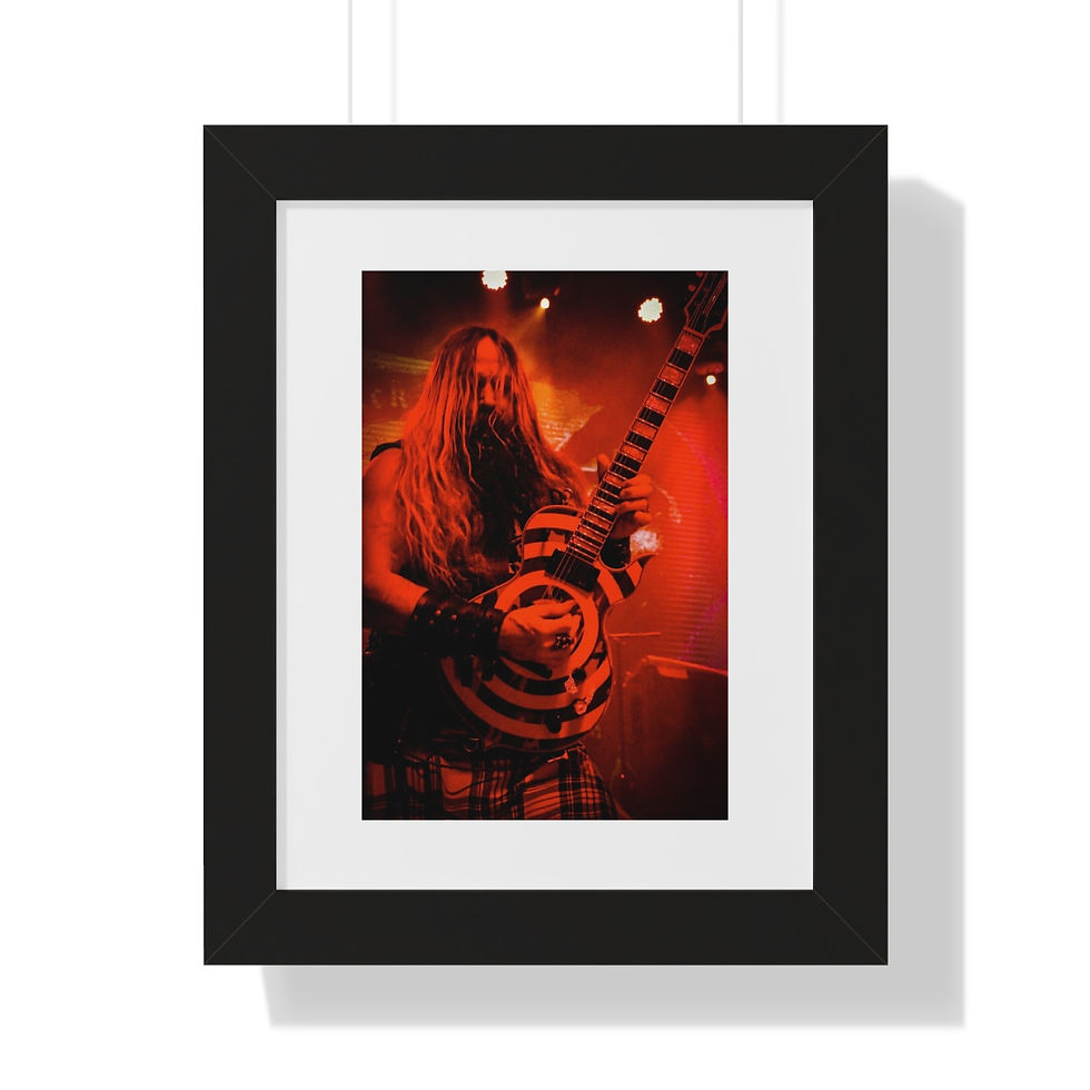 Framed Zakk Wylde Photo Print