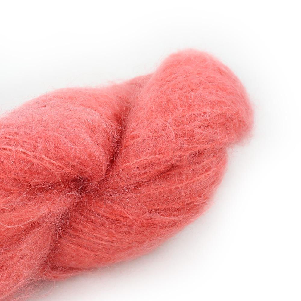Fluffy Mohair - Ruby Grapefruit