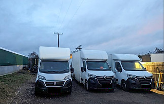 Three vans from the FCM fleet