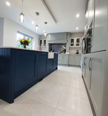 Low angle of new kitchen Interior