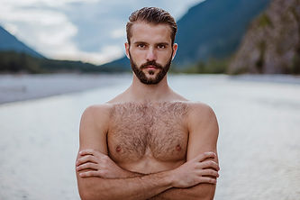 man with a hairy chest