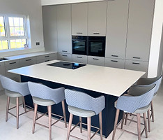 Kitchen island with chairs