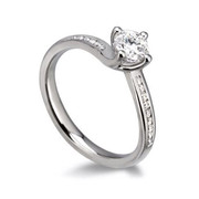 Diamond ring with small stone