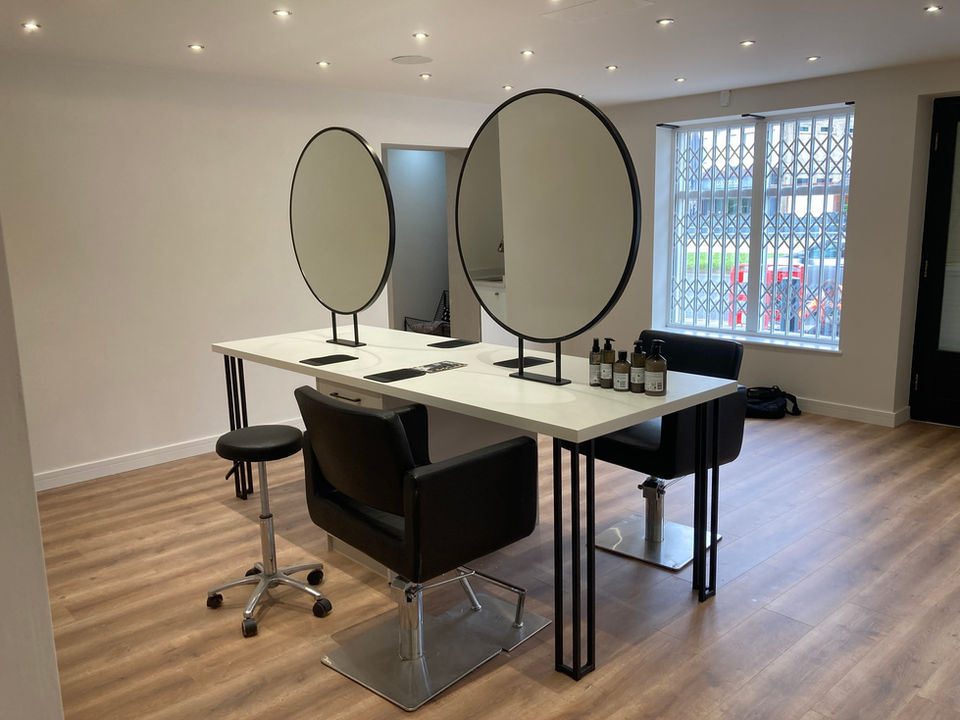 make up mirrors on central island