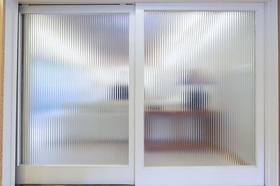 textured double door windows