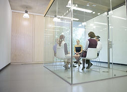 Glass meeting room