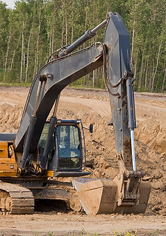 Excavator on construction site
