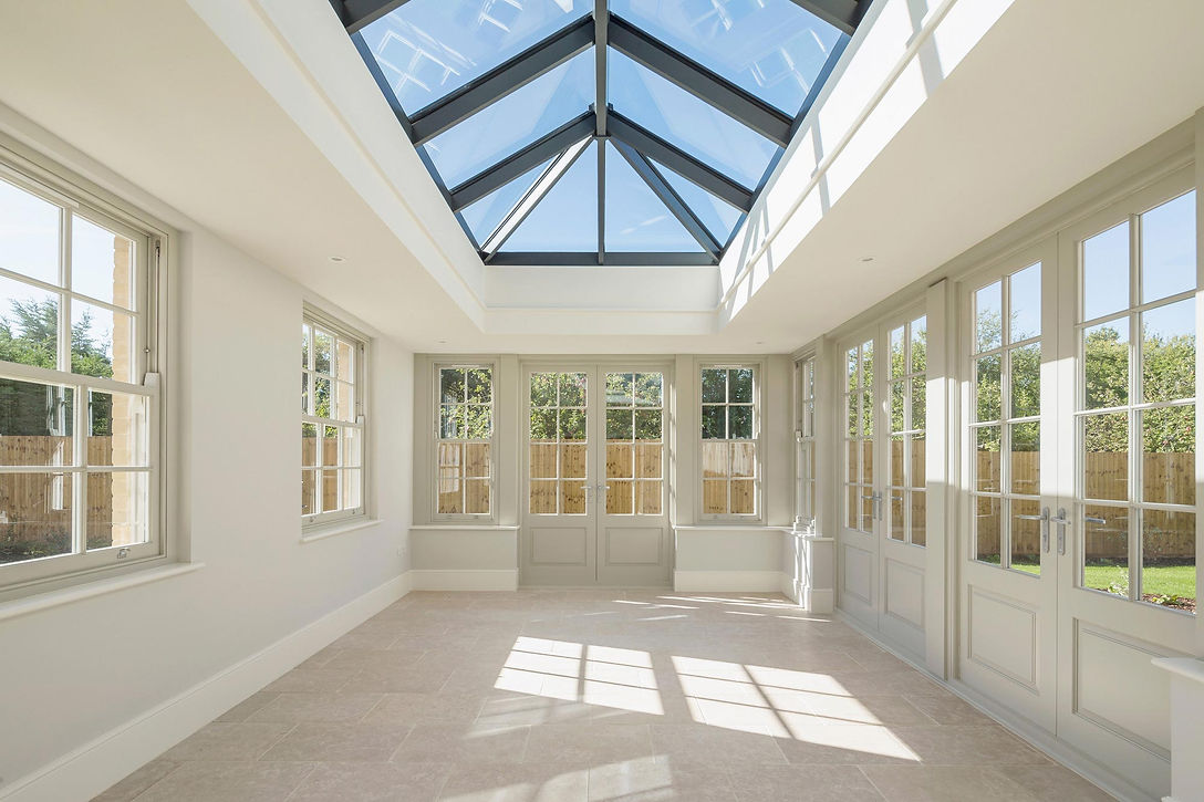 Modern orangery in new build house