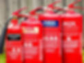 set of fire extinguishers