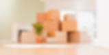 Cardboard boxes in a home