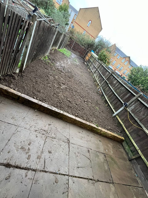 Back garden after being cleaned