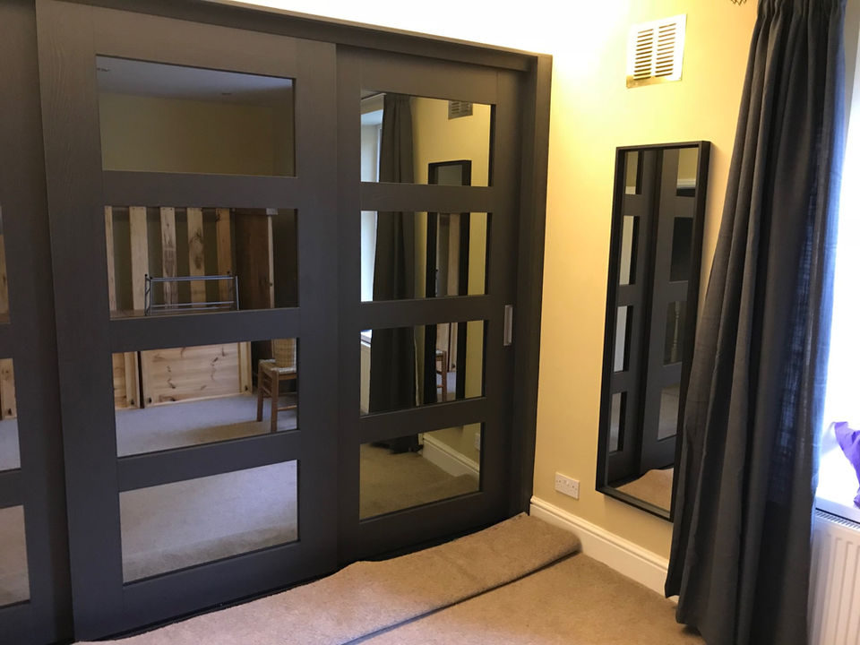 Mirrored cupboard doors