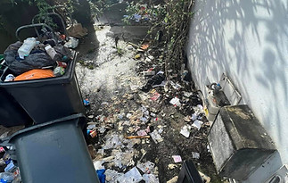 Alley full of rubbish