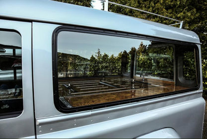 Land Rover Defender hearse exterior view