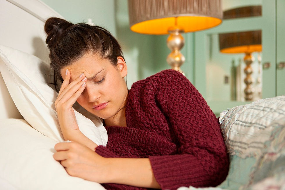woman with a headache