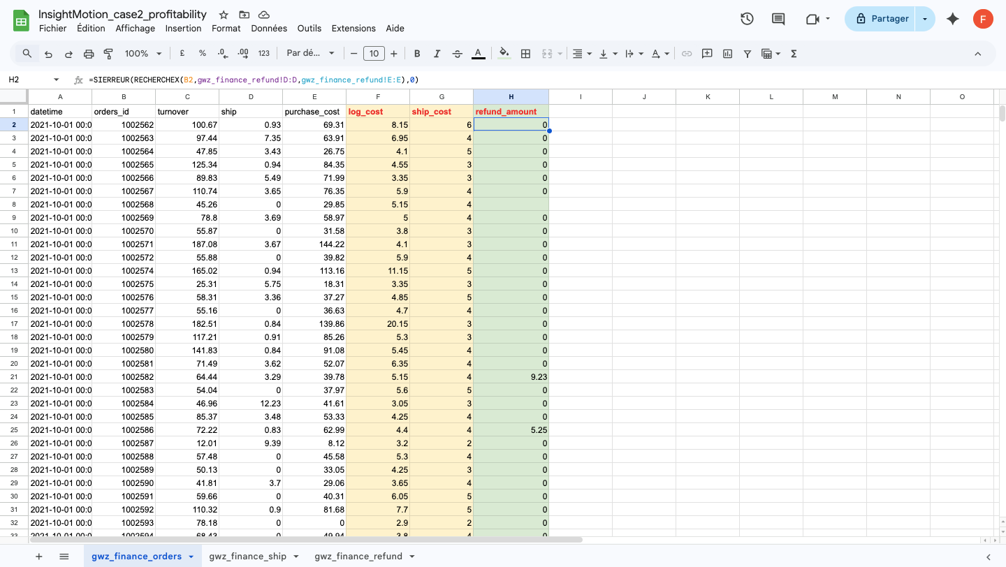 Integrating Refund Data using XLOOKUP