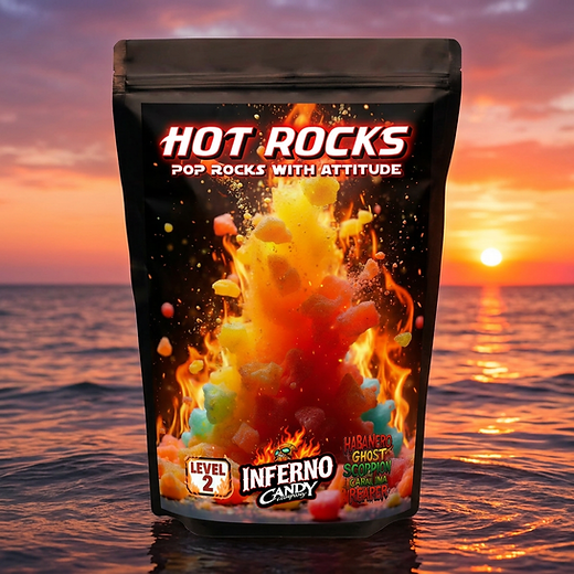 Hot Rocks-superhot exploding candy | Inferno Candy Co's Fiery Pop