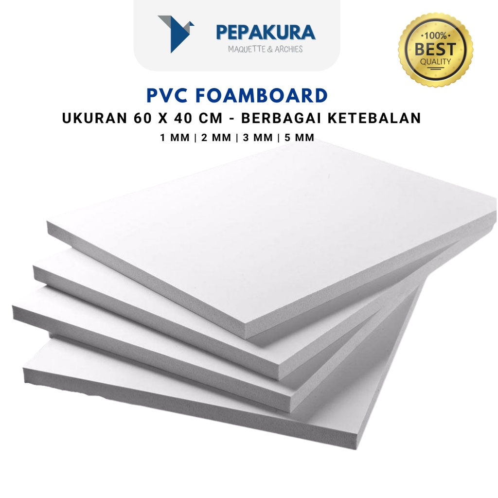 PVC Foamboard 1 mm x 60 cm x 40 cm