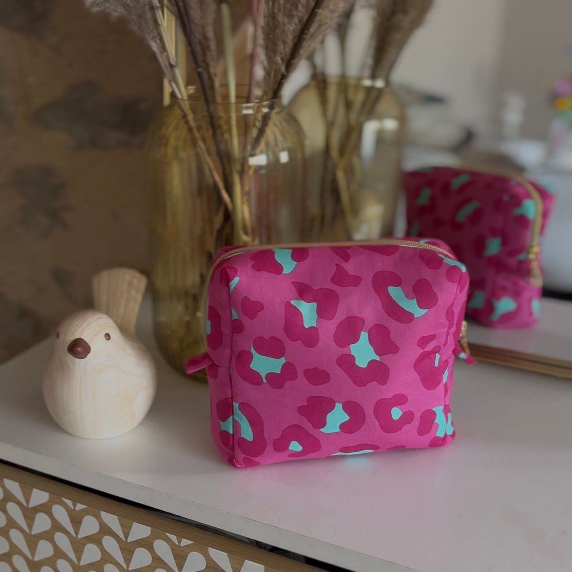 Trousse de toilette Léopard sorbet