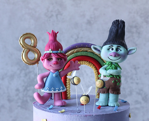 Trolls Birthday Cake