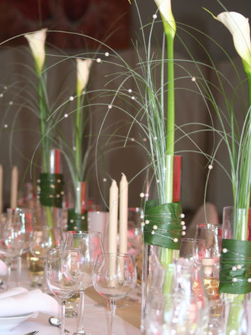 Wonderful decoration with Calas for your party.