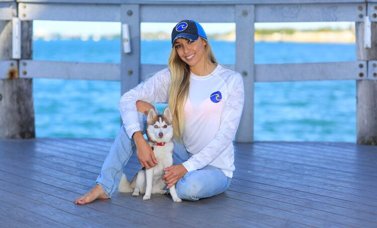 Thumbnail: White HOOK Long Sleeve Performance w/ UV Protection