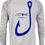 Thumbnail: Grey HOOK Long Sleeve Performance Tee w/ UV Protection